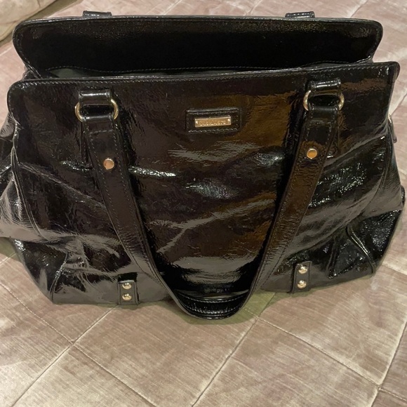 Max MARA Patent Leather Overnight Satchel